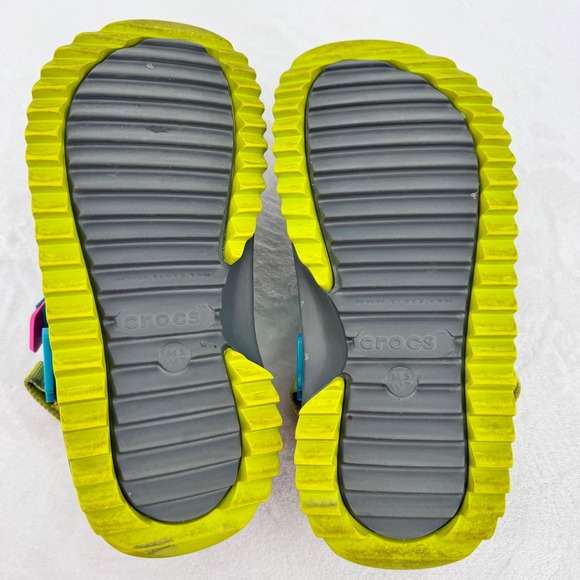 Crocs Classic All Terrain Hiker Clogs in black with multi-color straps M5 W7 - Picture 8 of 8